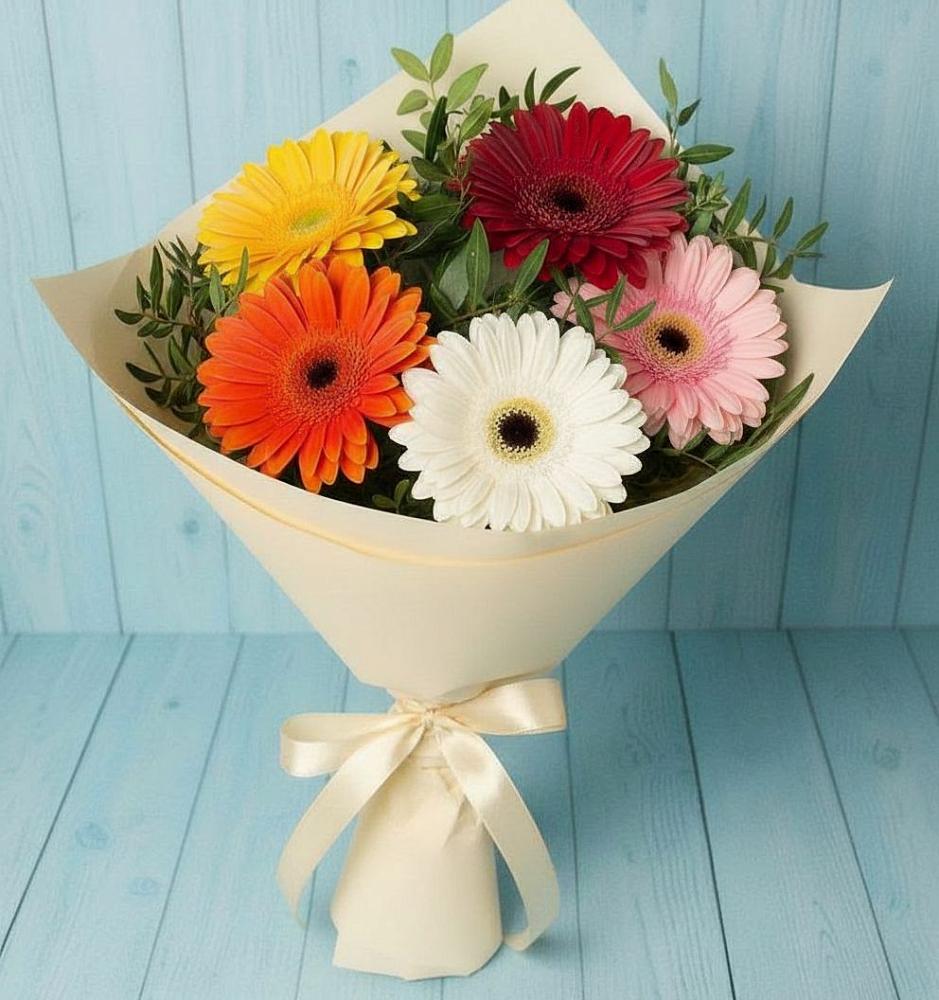 Букет цветов из: Герберы в Жешарте