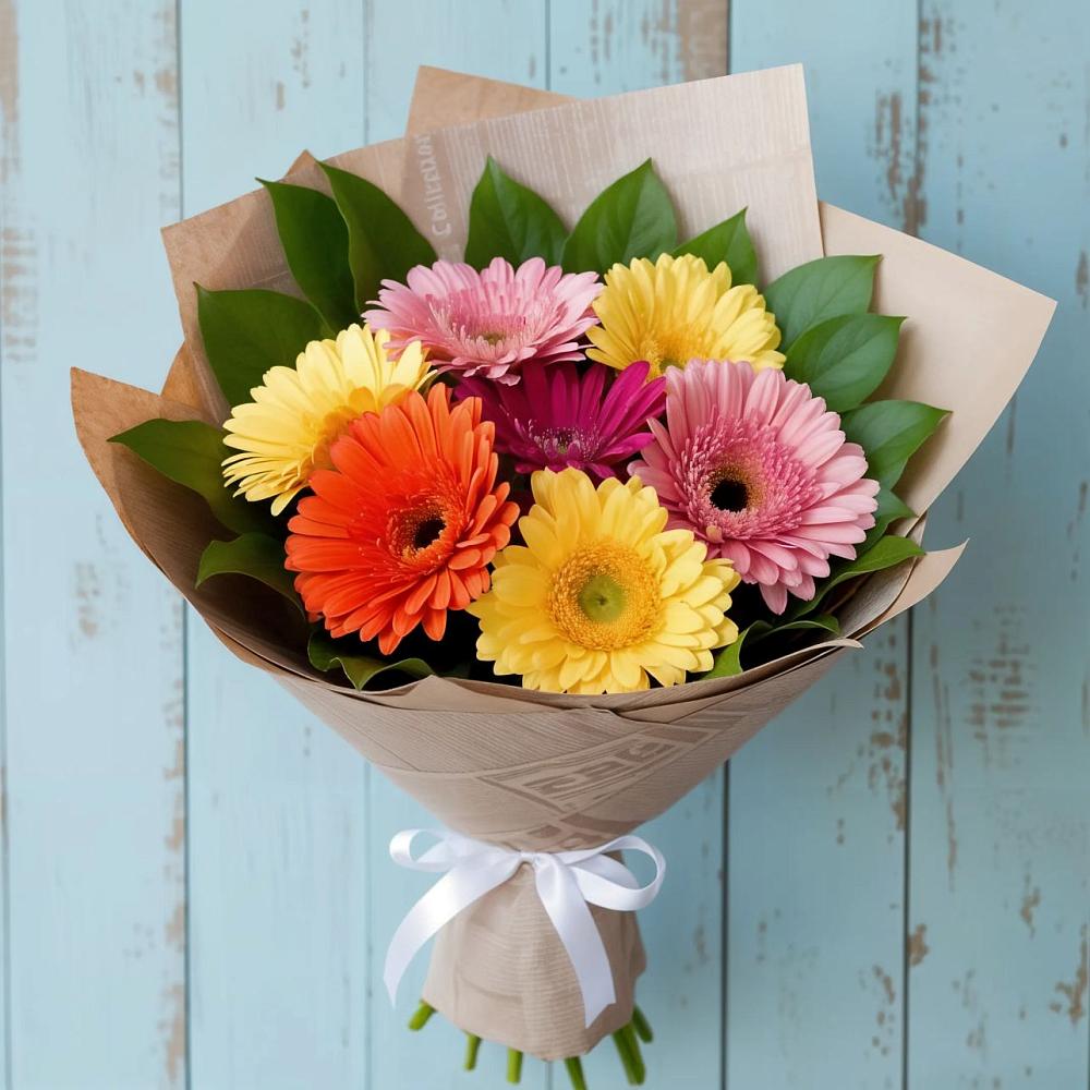 Букет цветов из: Герберы в Жешарте