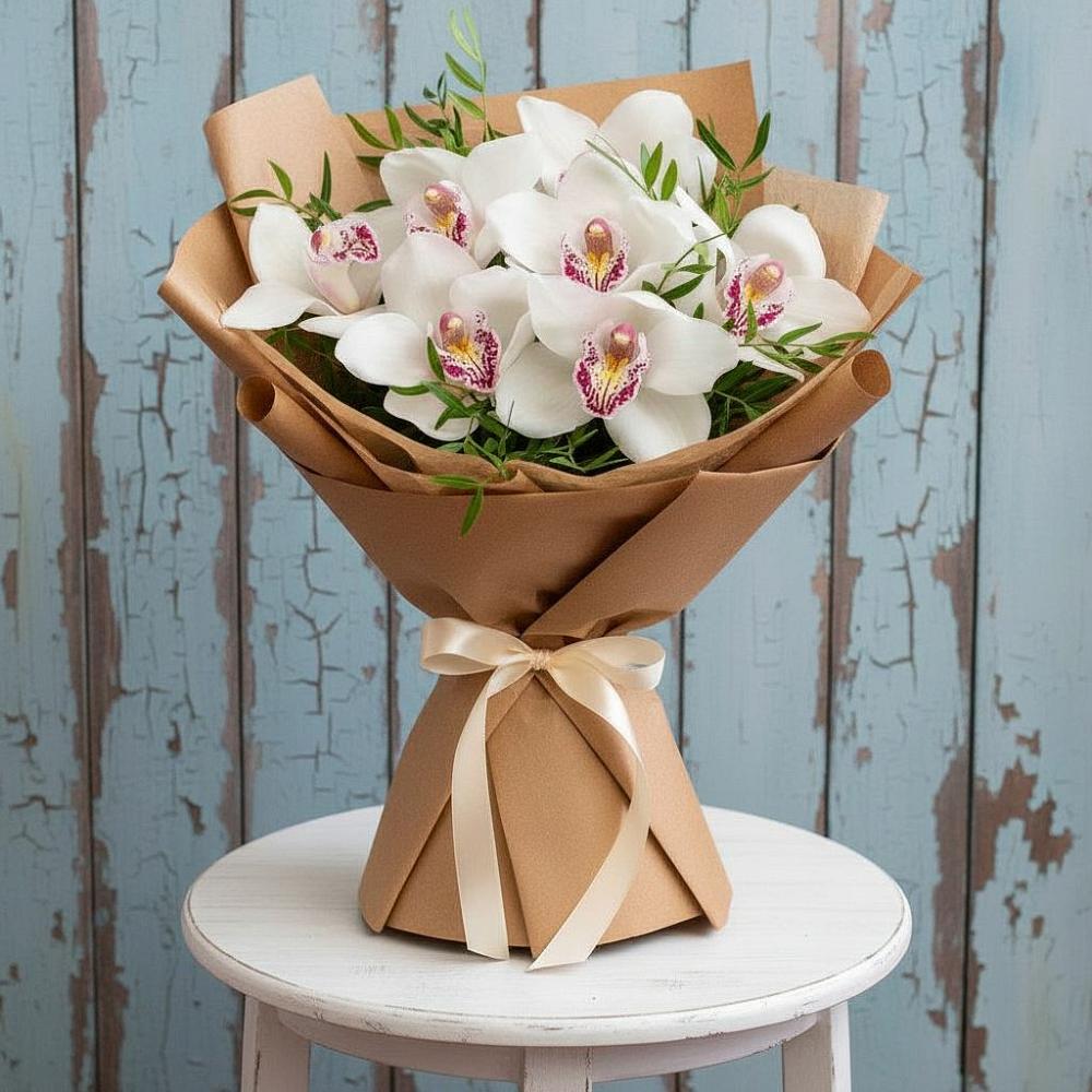 Букет цветов из: Орхидеи и Розы в Жешарте