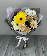Букет цветов из:  Розы, Герберы и Хризантемы #REPLACE_PRED# Жешарте