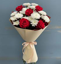 Букет цветов из:  Розы и Хризантемы в Жешарте