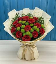 Букет цветов из:  Розы и Хризантемы #REPLACE_PRED# Жешарте