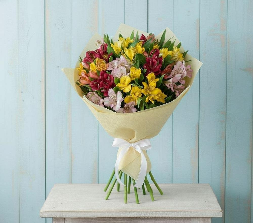 Букет цветов из: Альстромерии в Жешарте