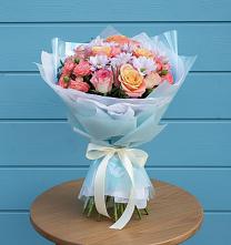 Букет цветов из:  Хризантемы и Розы в Жешарте