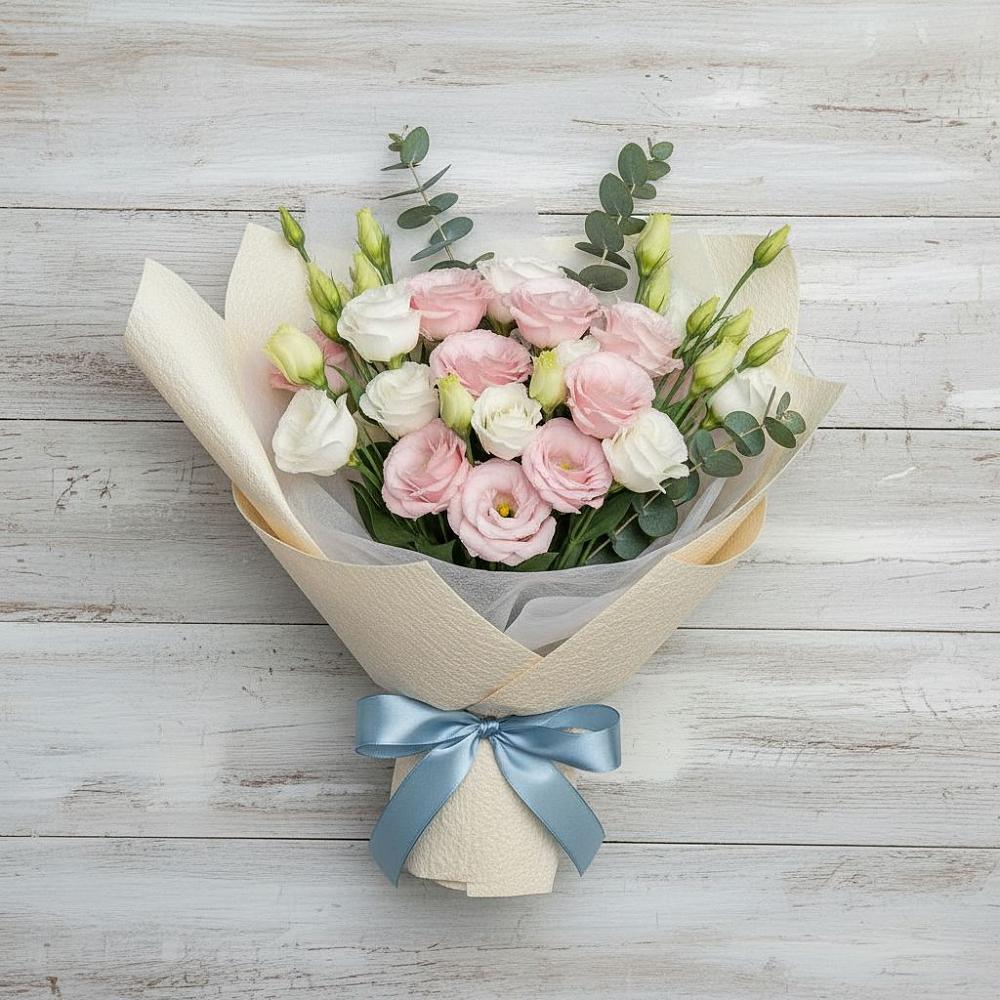 Букет цветов из: Лизиантусы в Жешарте